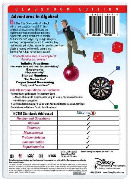 Bill Nye's Solving for X: Pre-Algebra, Vol. 1