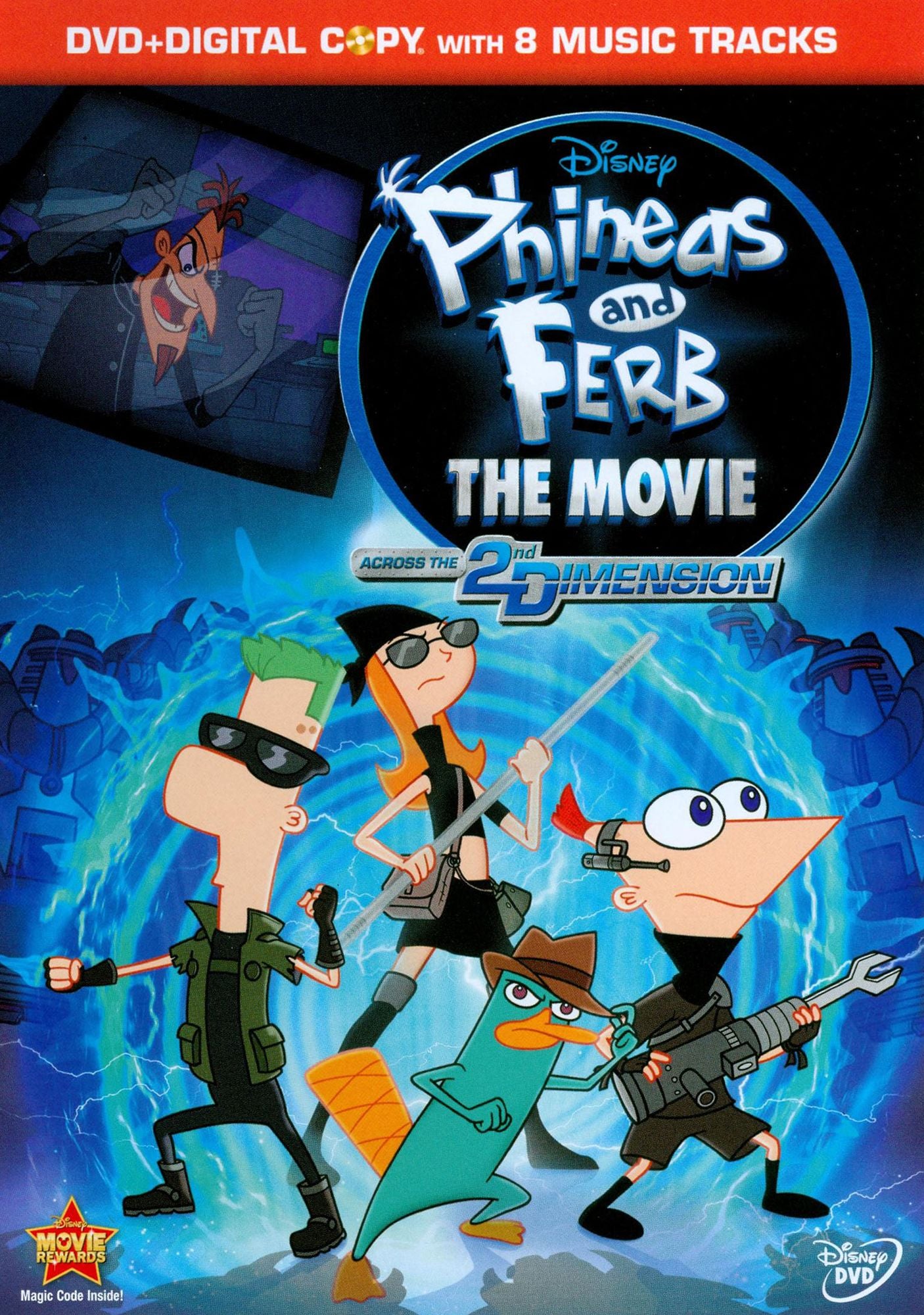 Phineas and Ferb: The Movie - Across the 2nd Dimension [2 Discs] [Includes Digital Copy]