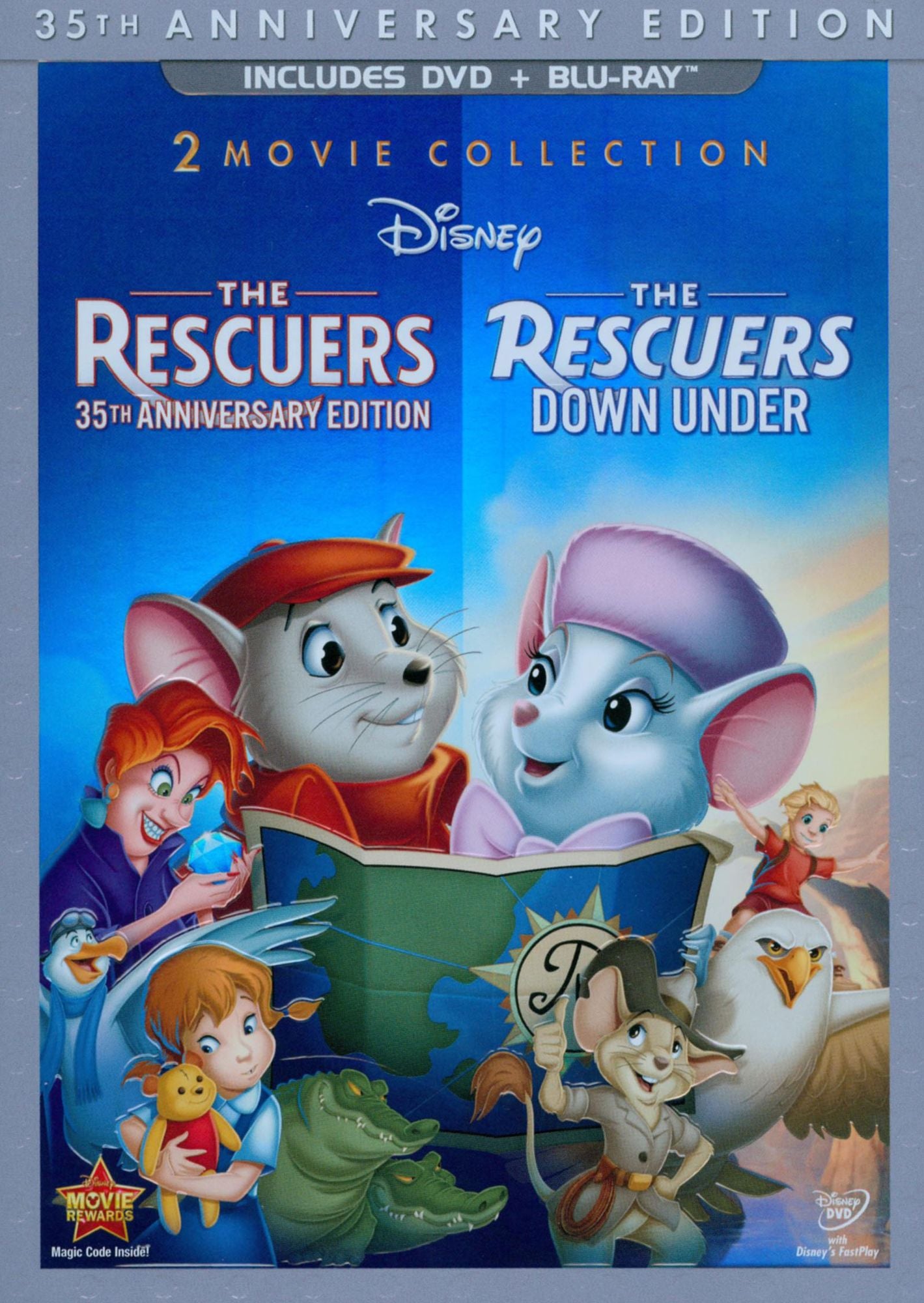 Rescuers: 35th Anniversary Edition/The Rescuers Down Under [3 Discs] [DVD/Blu-ray]
