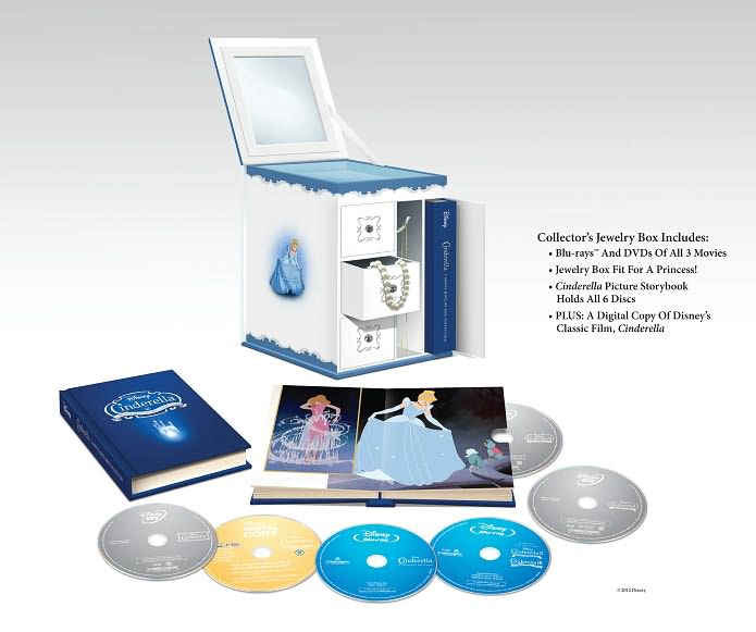 Cinderella Trilogy [Limited Edition Jewelry Box] [6 Discs] [Includes Digital Copy] [Blu-ray/DVD]