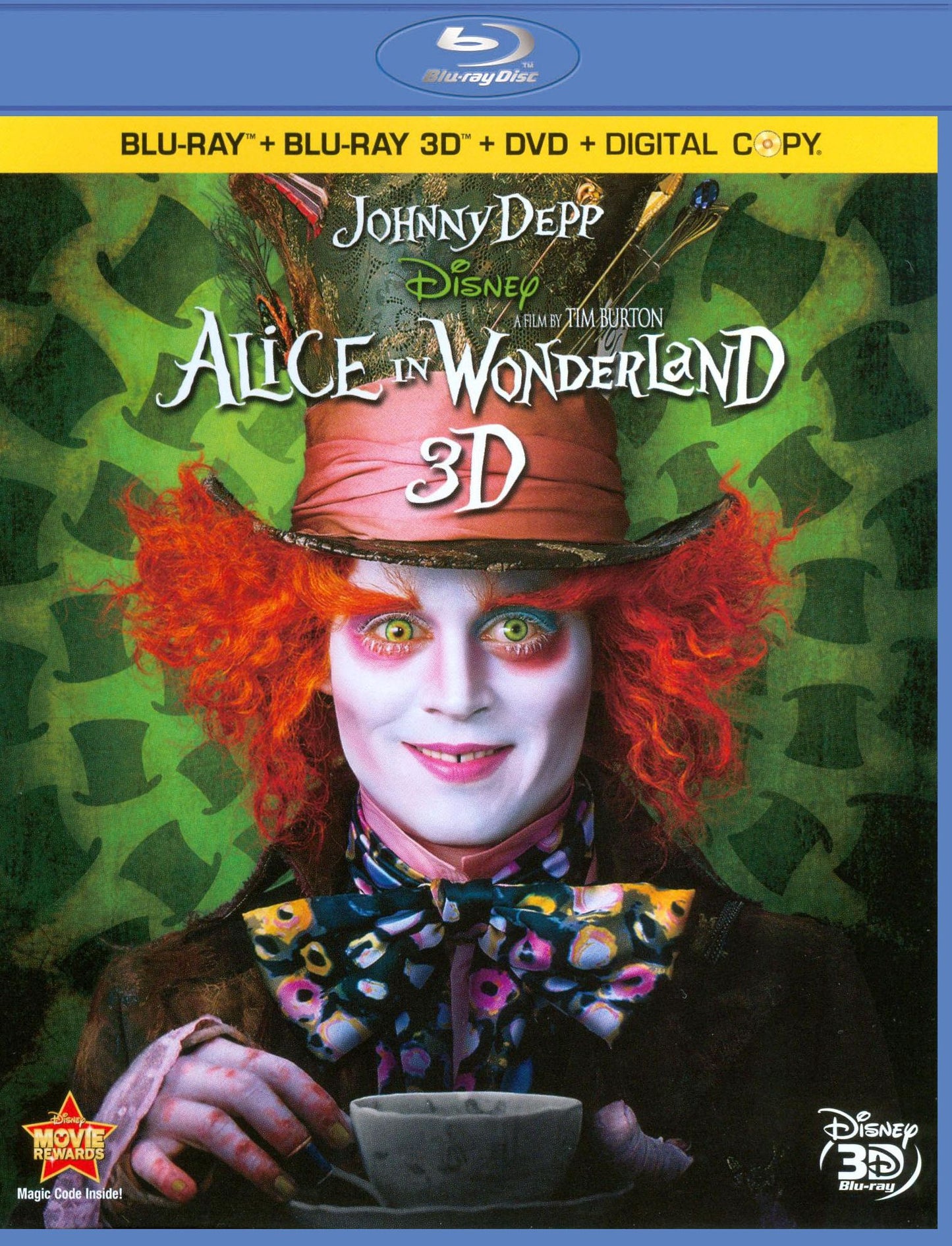 Alice in Wonderland [4 Discs] [Includes Digital Copy] [3D] [Blu-Ray/DVD]