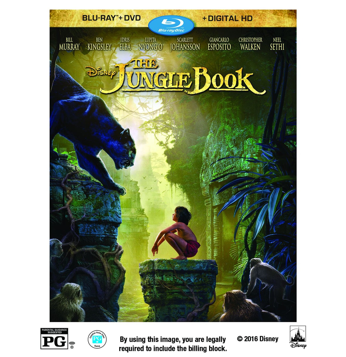 The Jungle Book [Includes Digital Copy] [Blu-ray/DVD]