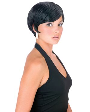 Fun World 92537 Black Pixie Girl Wig Adult