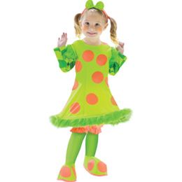 Fun World 32583 Lolli The Clown Toddler Costume Size 3T-4T
