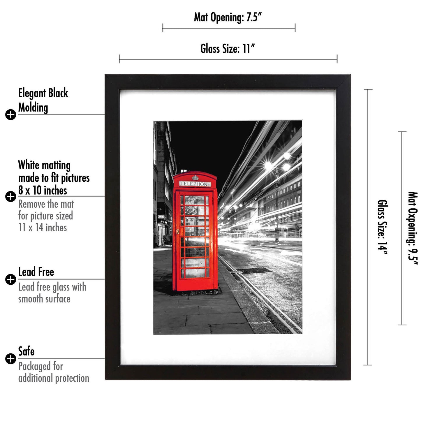 11x14 Black Picture Frame