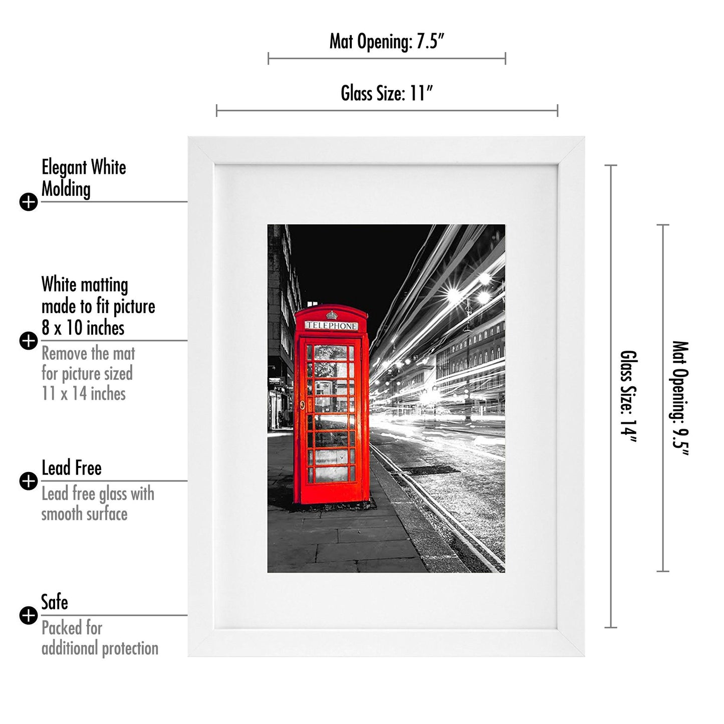 11x14 White Picture Frame