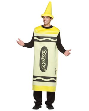 Rasta Imposta 4501-02RI-LXL Mens Yellow Crayola Crayon Costume Size Large/Xl