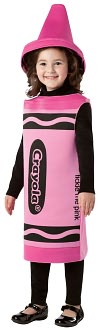 Crayola Tickle Me Pink Crayon Child Costume: 7-10