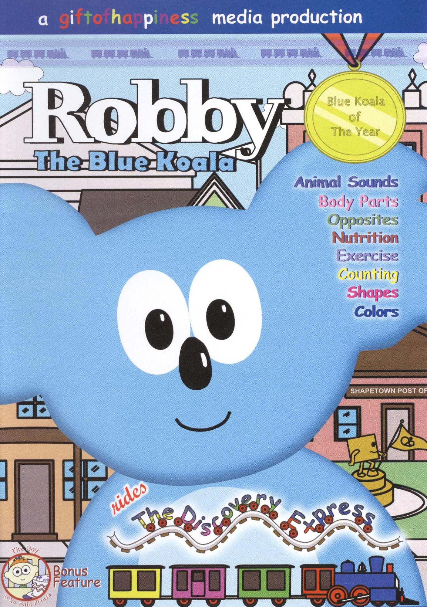 Robby the Blue Koala Rides the Discovery Express