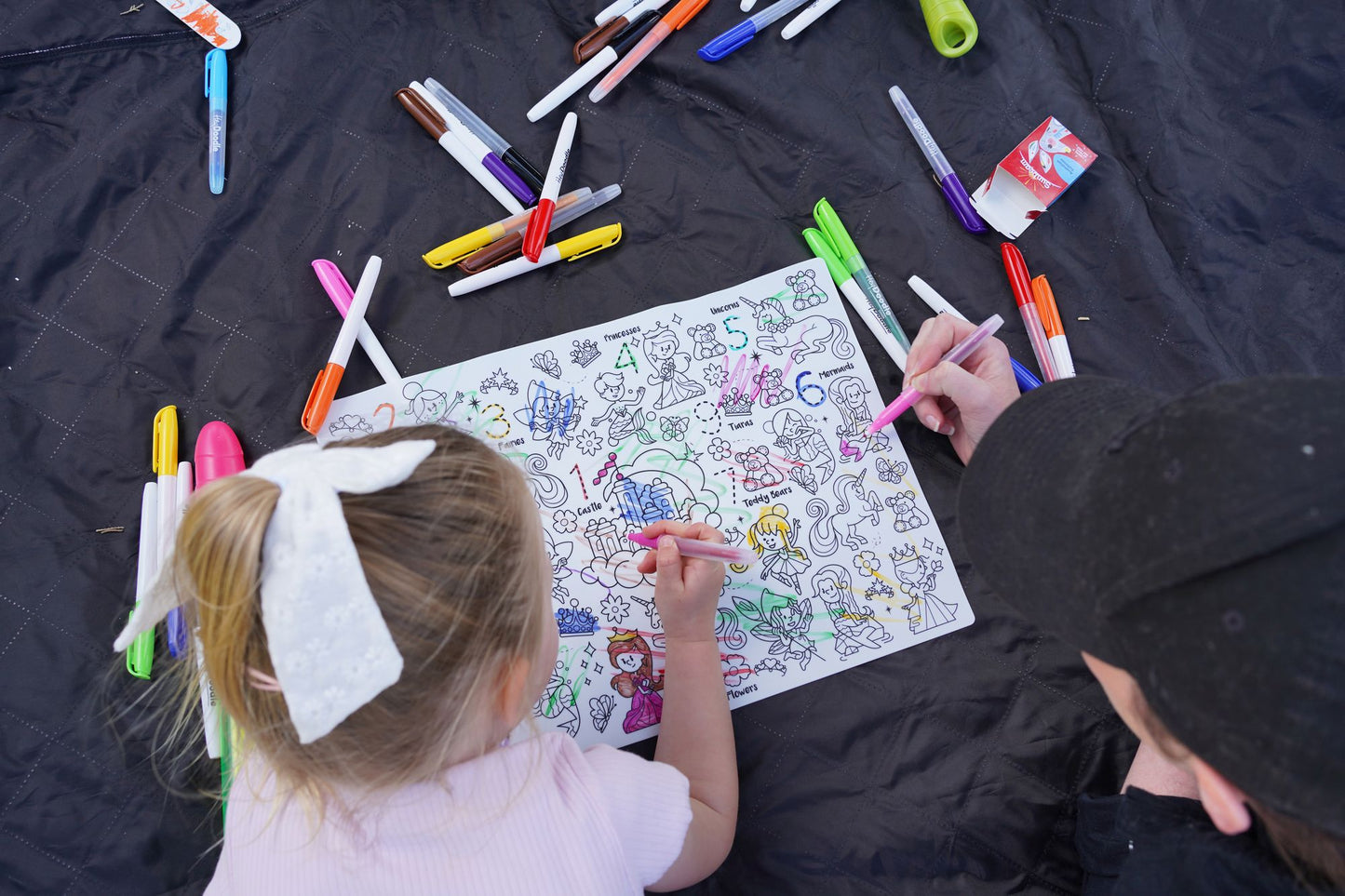 Sugar & Spice Reusable Silicone Colouring Placemat by HeyDoodle