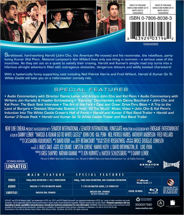 Harold and Kumar Go to White Castle [Blu-ray]
