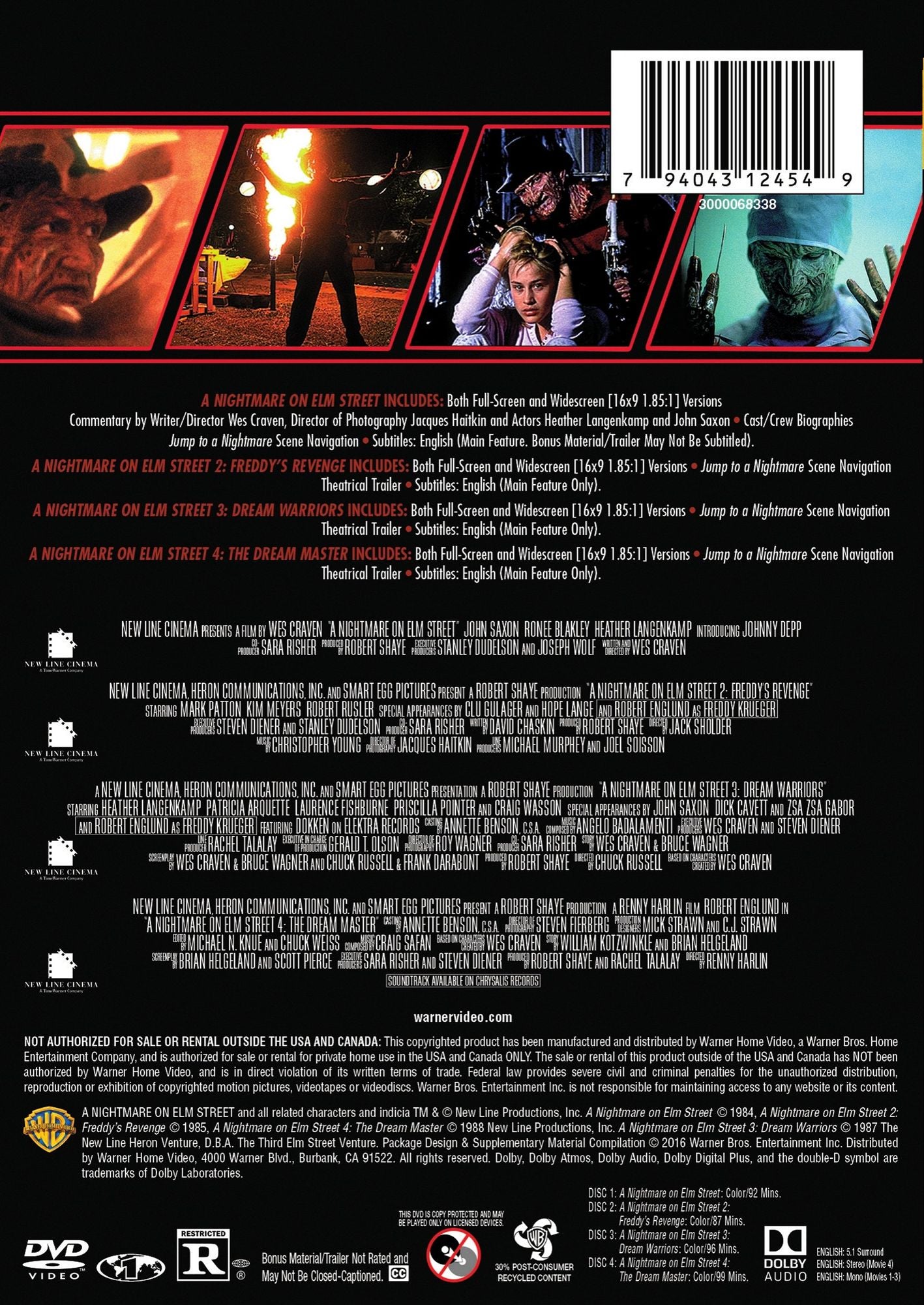 A Nightmare on Elm Street 1-4: 4 Film Favorites [2 Discs]