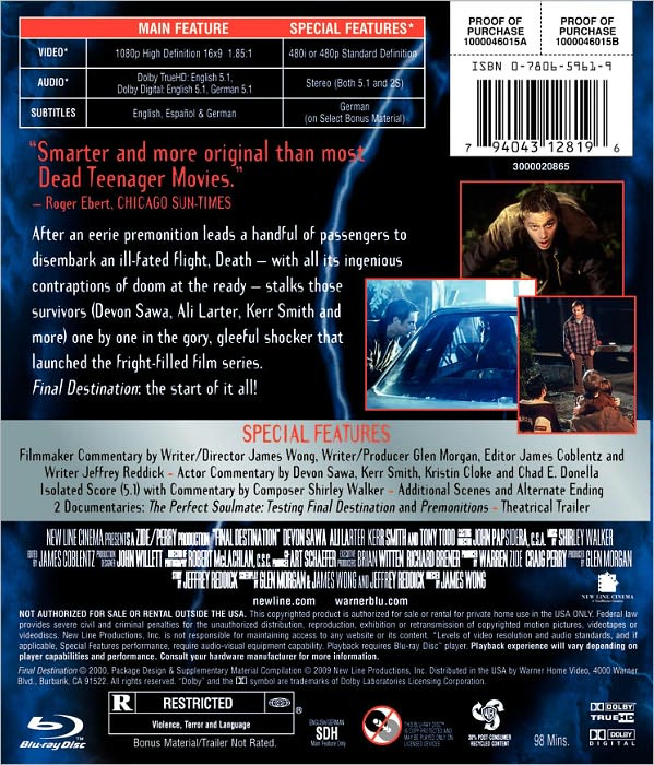 Final Destination [Blu-ray]