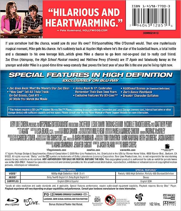 17 Again [2 Discs] [Blu-ray/DVD]