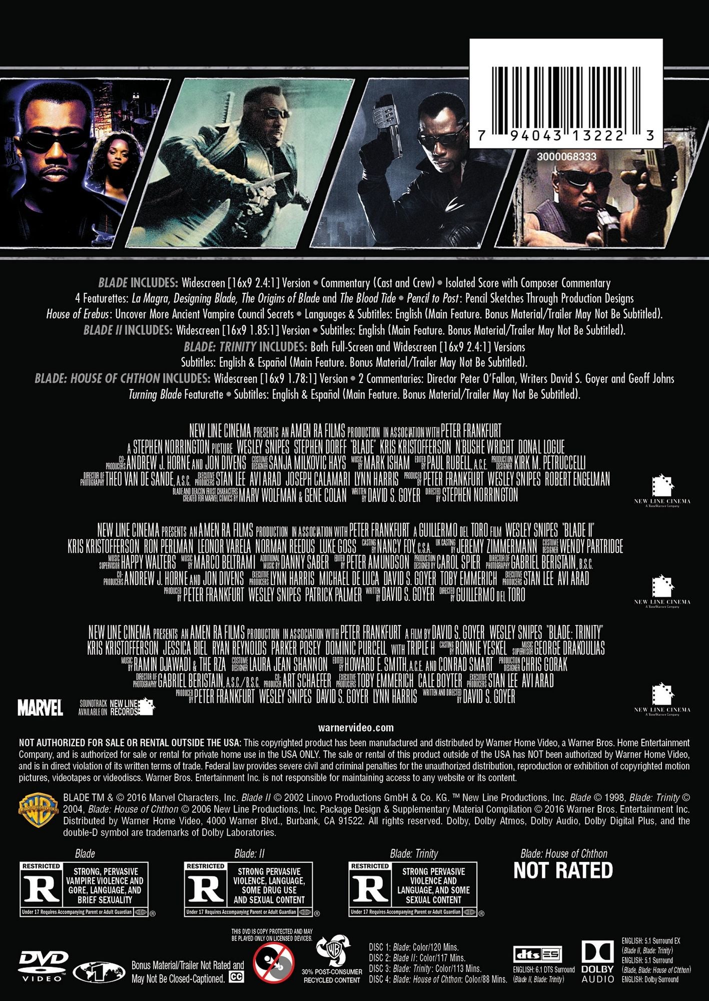 Blade Collection: 4 Film Favorites [2 Discs]