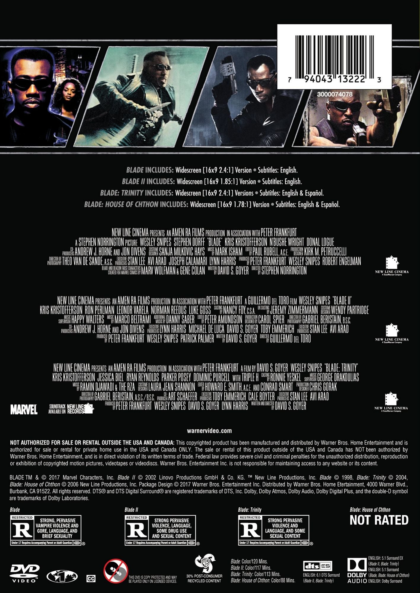 Blade Collection: 4 Film Favorites [2 Discs]