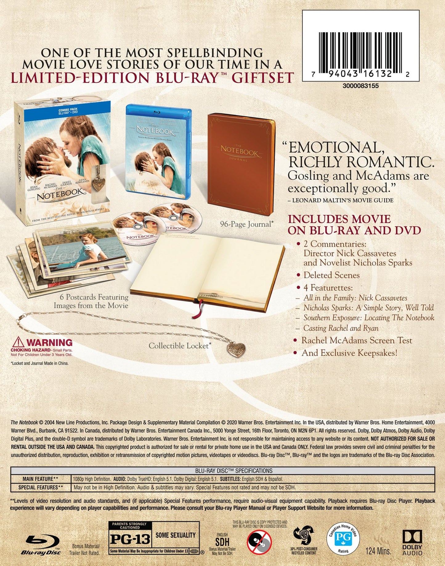 The Notebook [Ultimate Edition] [2 Discs] [Includes Digital Copy] [Blu-ray/DVD]