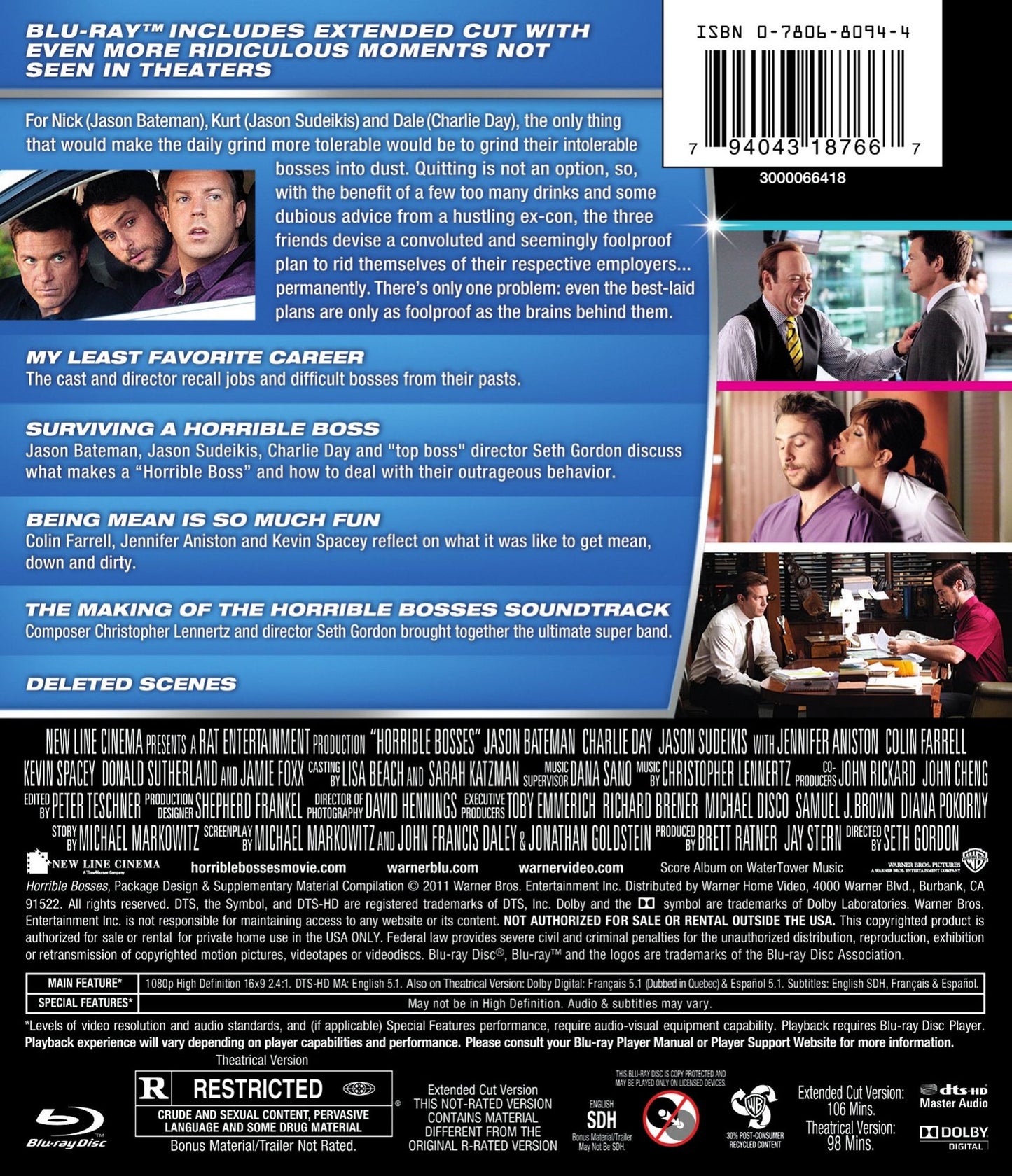 Horrible Bosses [Totally Inappropriate Edition] [Blu-ray]
