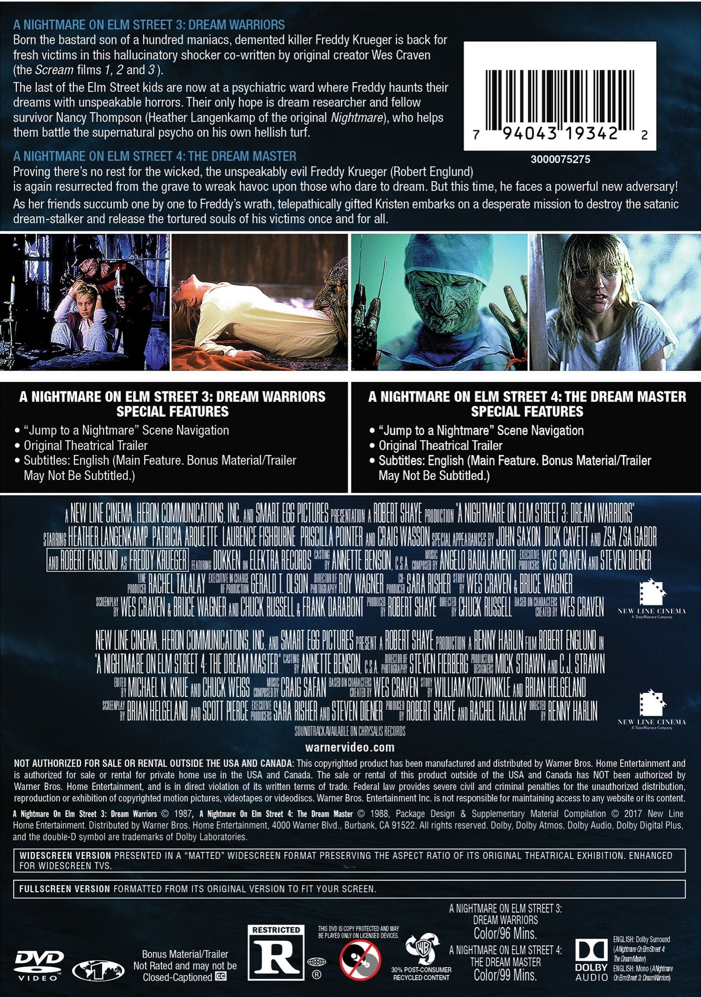 NIGHTMARE ON ELM STREET 3&4