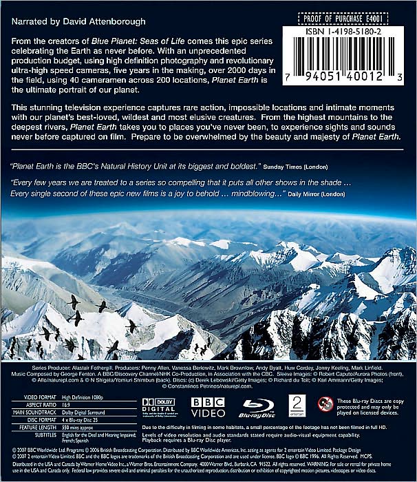 Planet Earth: The Complete Collection [Blu-ray]