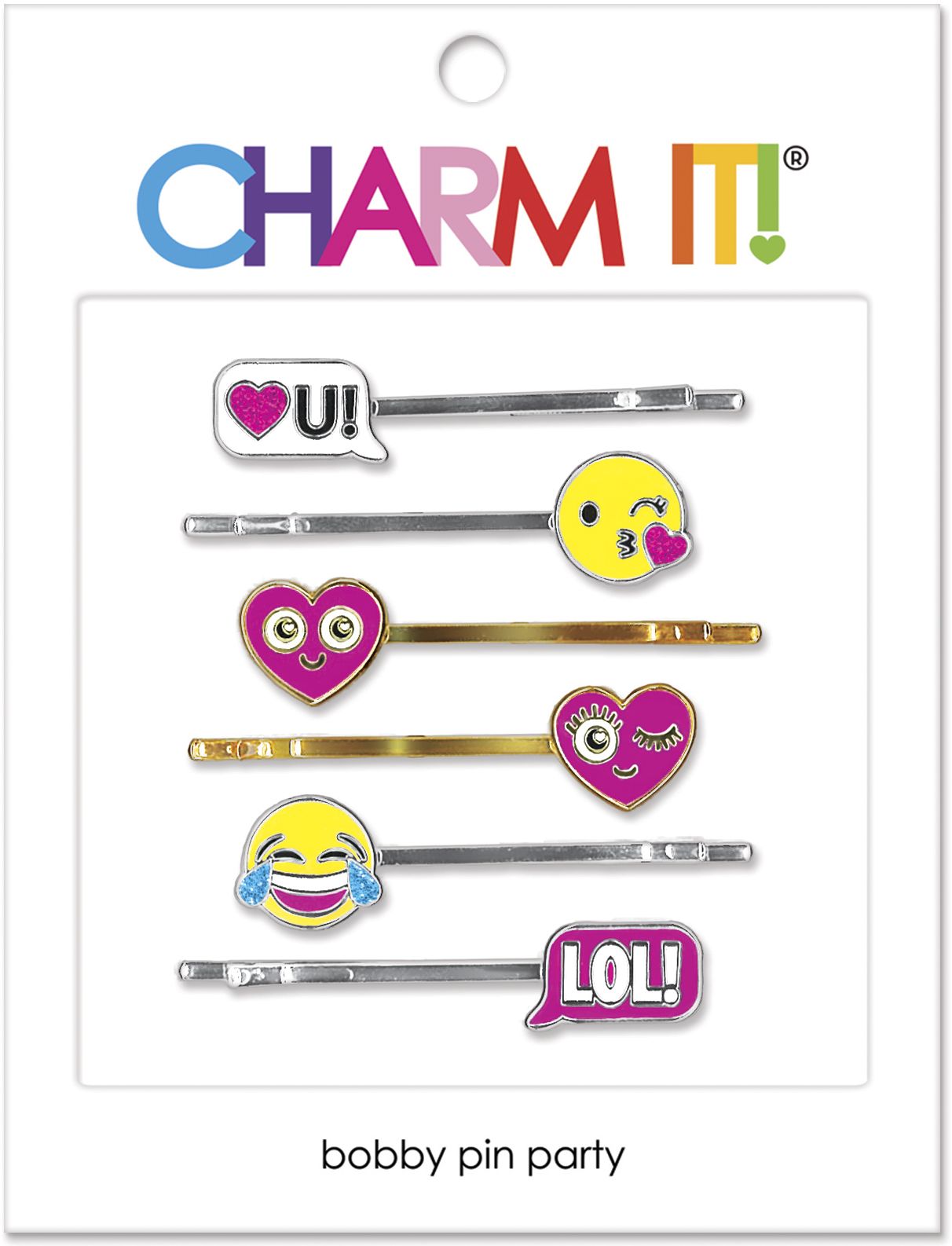 CHARM IT! Emoji Bobby Pin Party Set