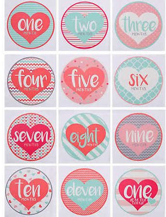 Milestone Girl Belly Stickers
