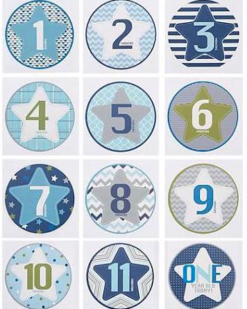Milestone Boy Belly Stickers