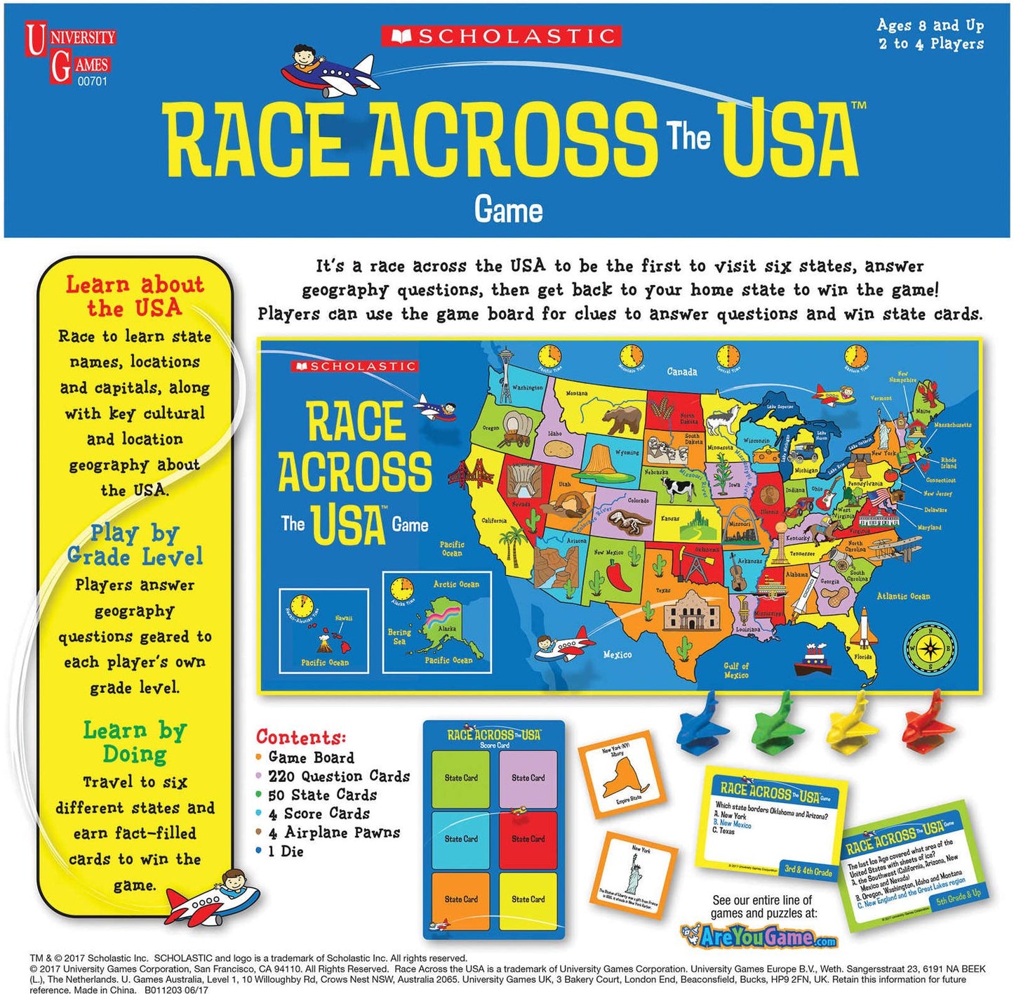 Scholastic Race Across the USA Game