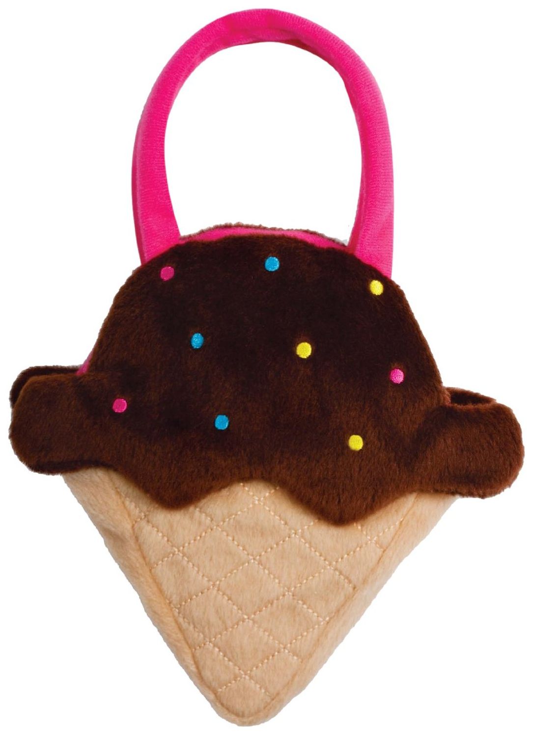 Chocolate Ice Cream Cone Goody Bag Mini Tote 7"x9"