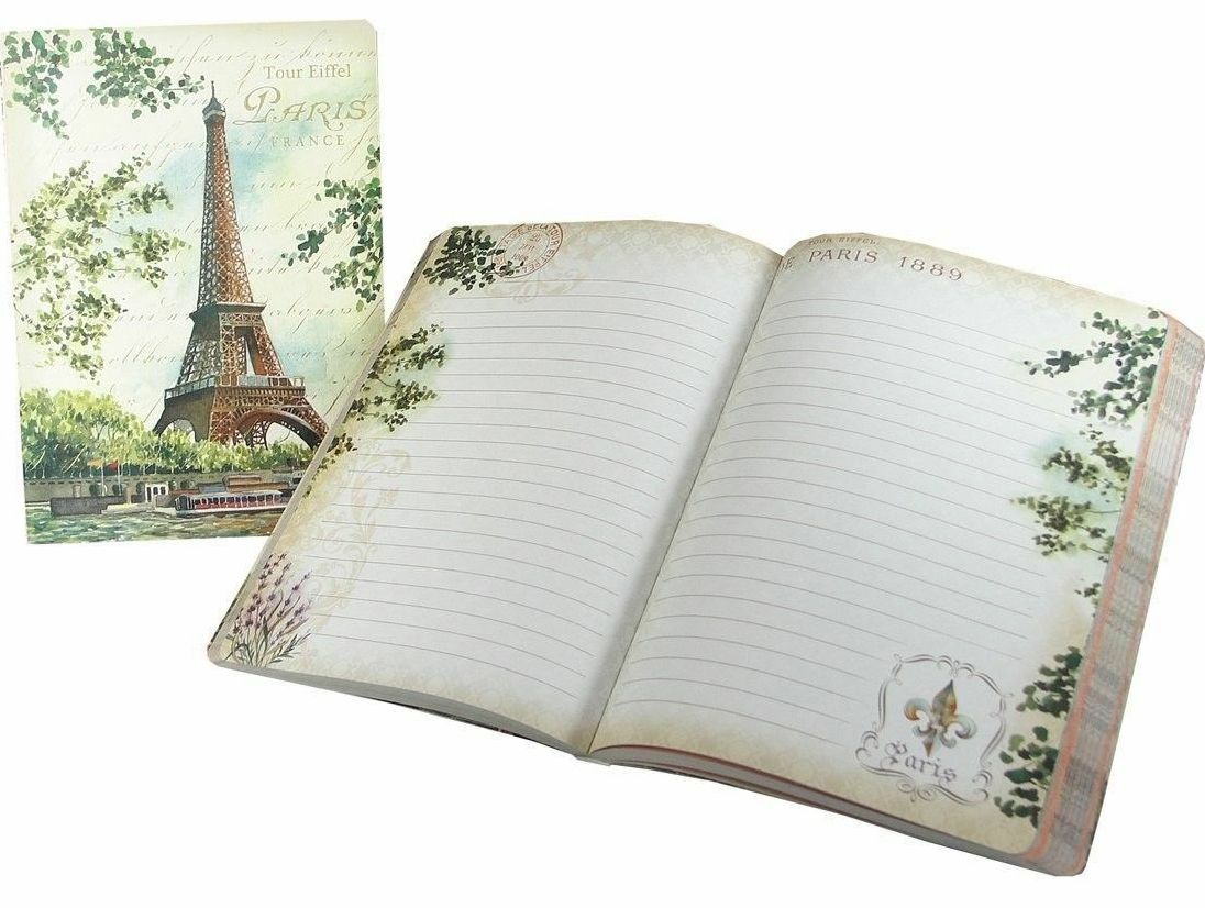 Eiffel Tower Softcover Bound Lined Journal 6x8