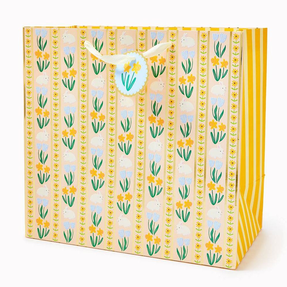 LRG Floral Stripe Bunny Gift Bag