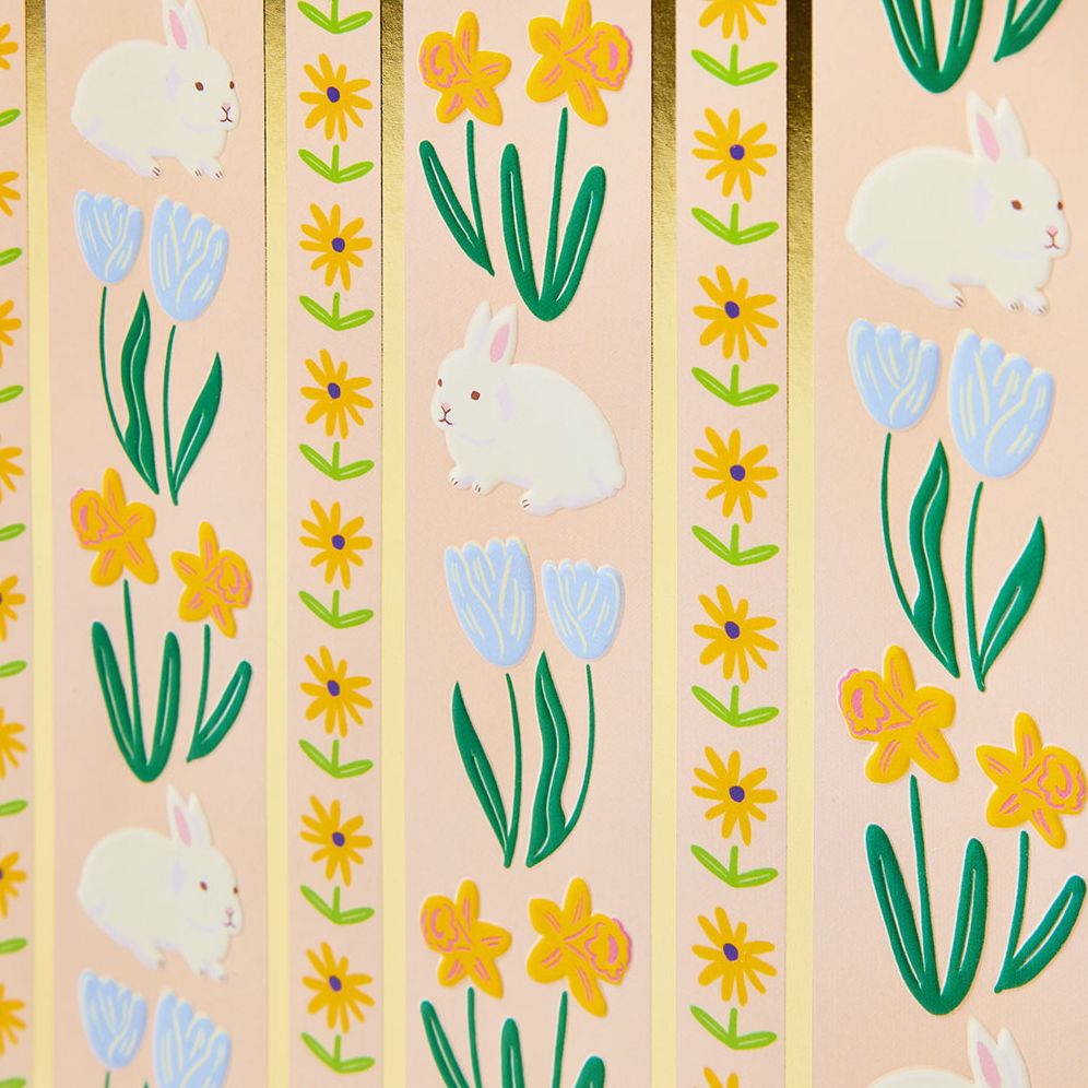 LRG Floral Stripe Bunny Gift Bag