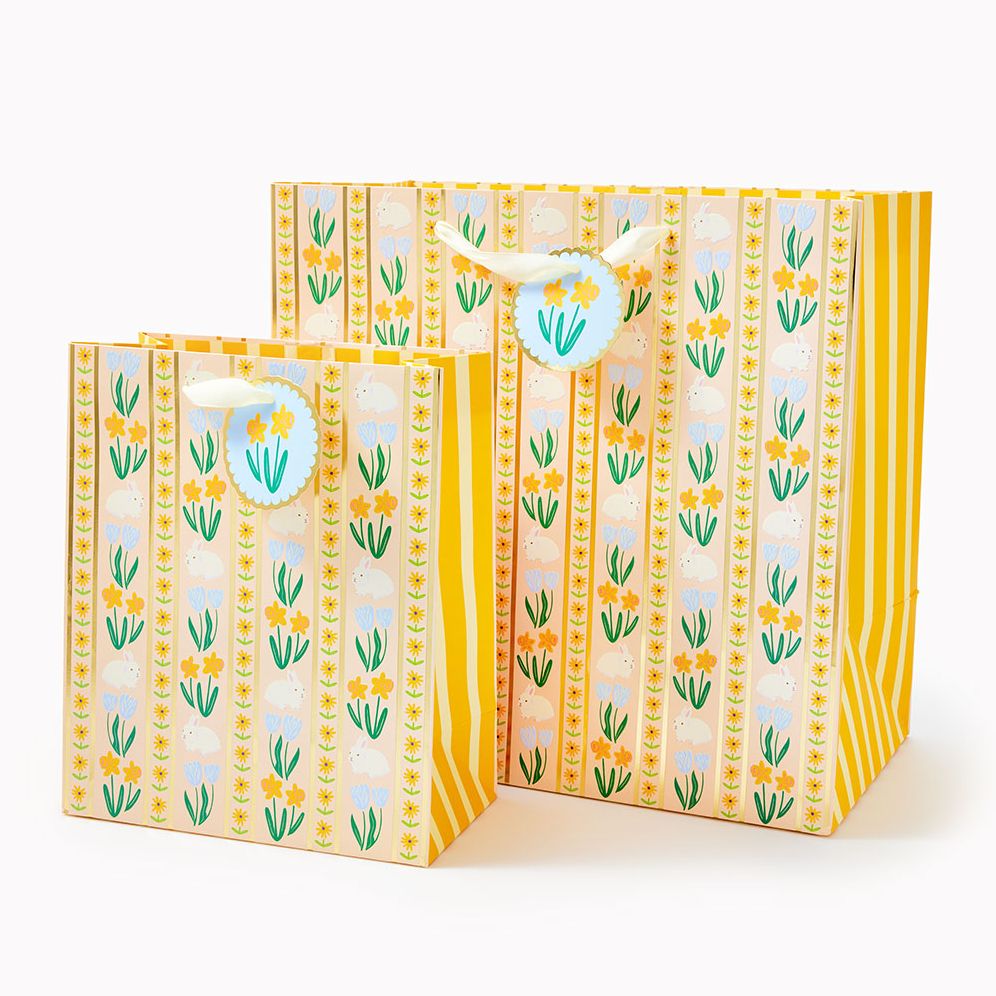 LRG Floral Stripe Bunny Gift Bag