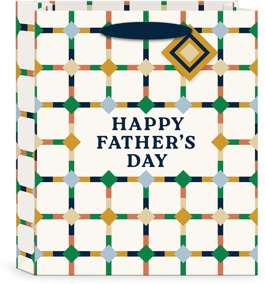 MED FDAY Diamond Check Gift Bag