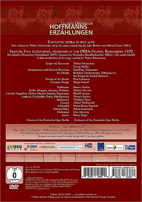 Hoffmans Erzahlungen [Walter Felsenstein Edition]
