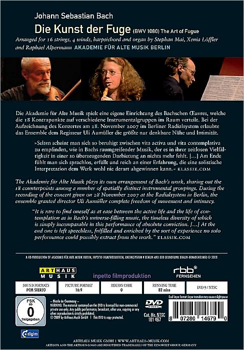 Bach - The Art Of Fugue - Akademie Fur Alte Musik Berlin