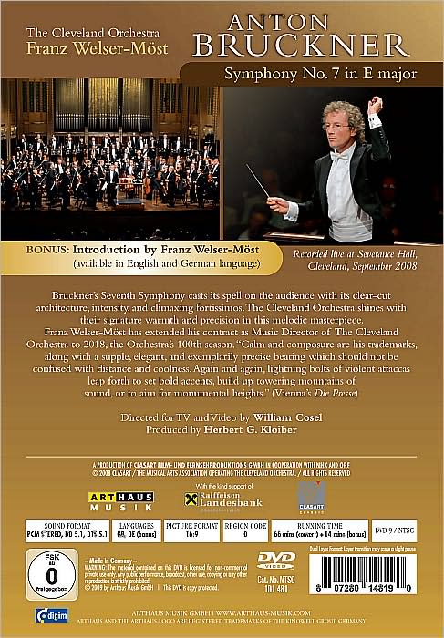 Franz Welser-Most: Bruckner - Symphony No. 7