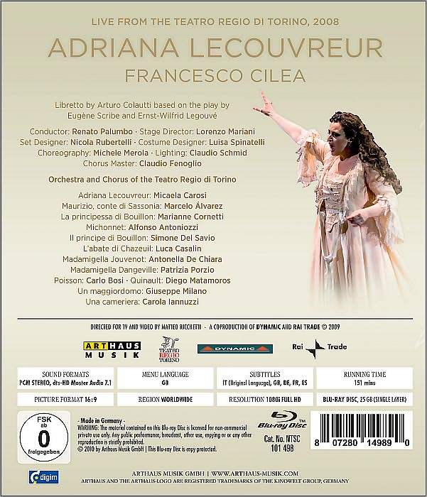 Adriana Lecouvreur [Blu-ray]