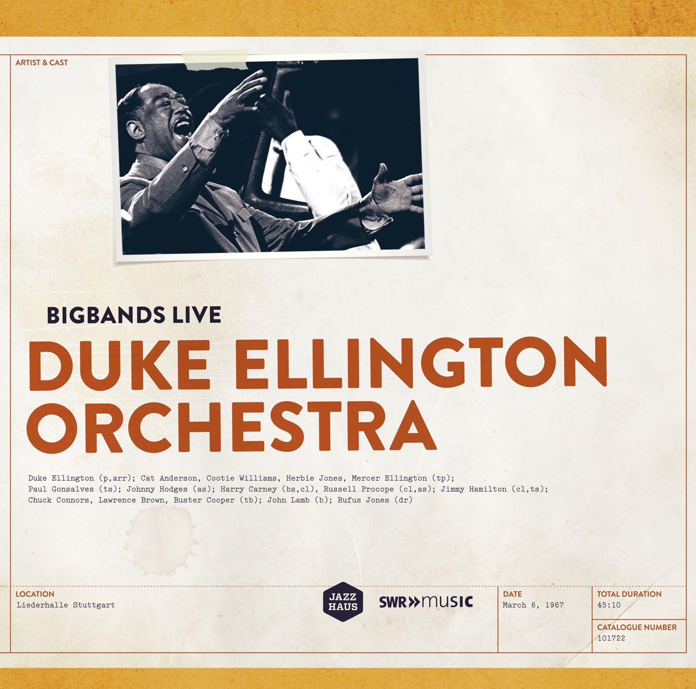 Big Bands Live: Duke Ellington Orchestra (Ellington / Anderson / Williams / Jones)