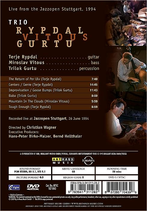 Trio Rypdal/Terje Vitous/Trilok Gurtu: Live from the Jazzopen Stuttgart 1994