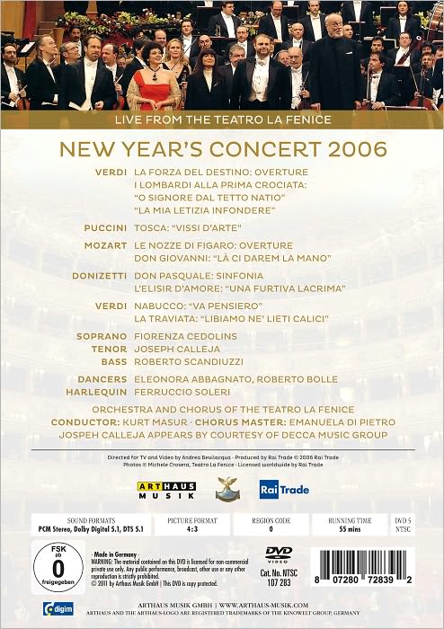 New Year's Concert 2006 from the Teatro La Fenice