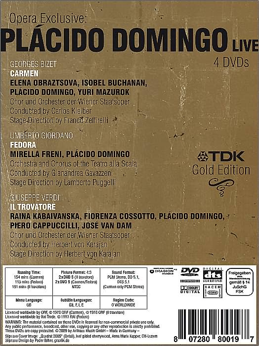Opera Exclusive: Placido Domingo Live [4 Discs]