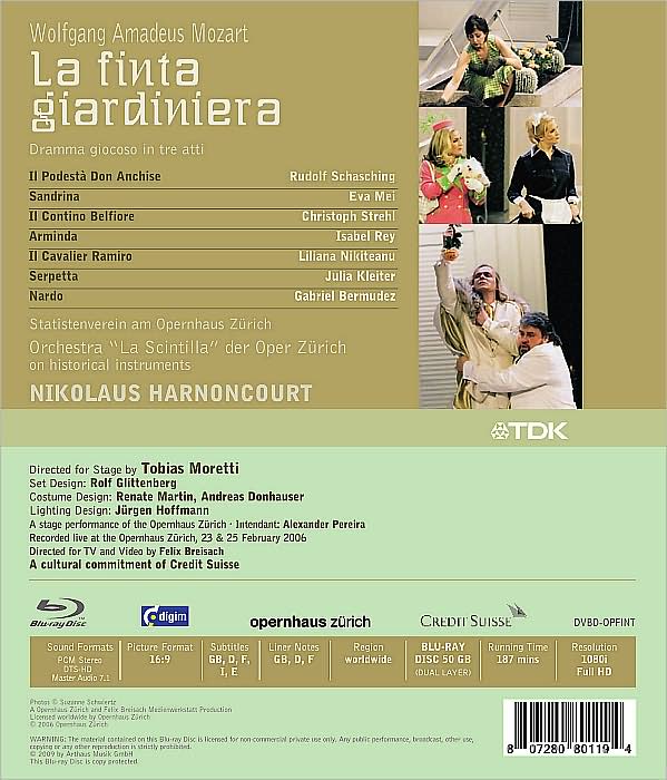 La Finta Giardiniera [Blu-ray]