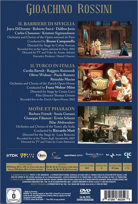 Il Barbiere di Siviglia/Il Turco in Italia/Moise et Pharaon [4 Discs]
