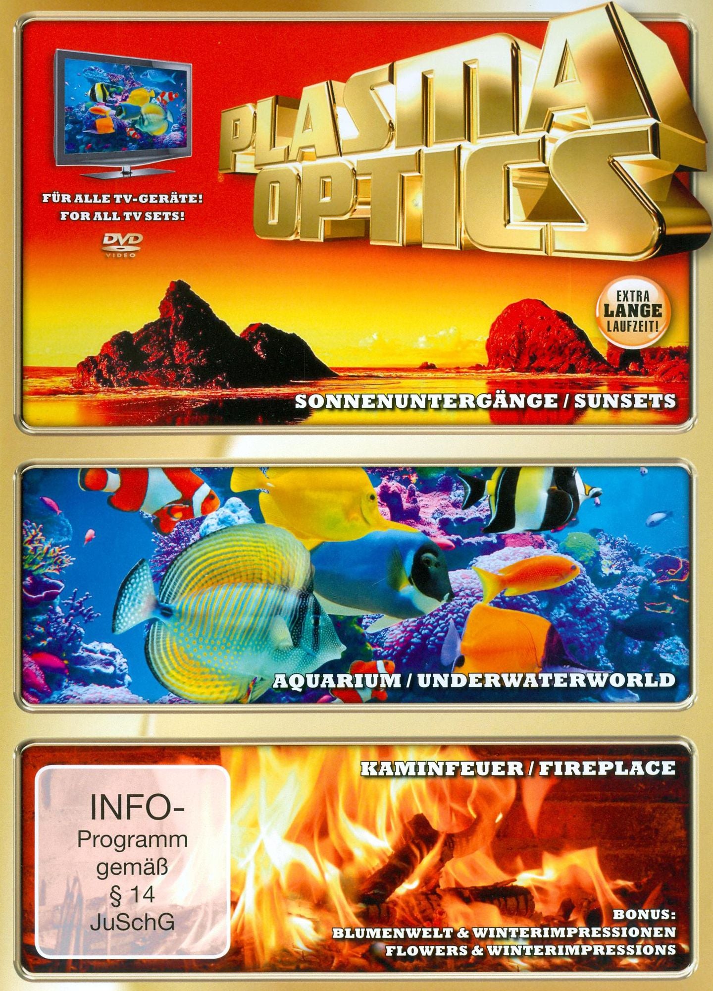 Plasma Optics: Aquarium/Sunsets/Fire