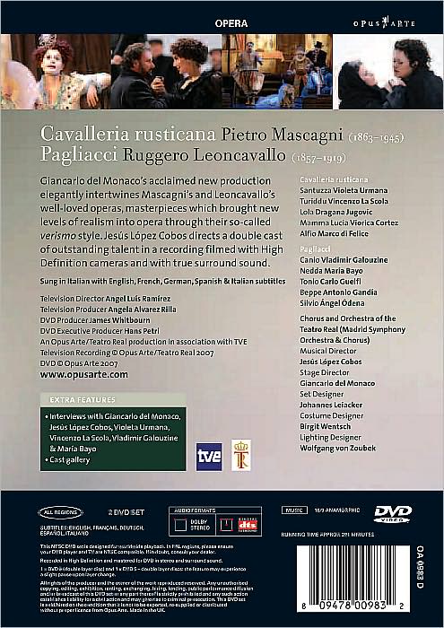 Mascagni: Cavalleria Rusticana/Leoncavallo: Pagliacci