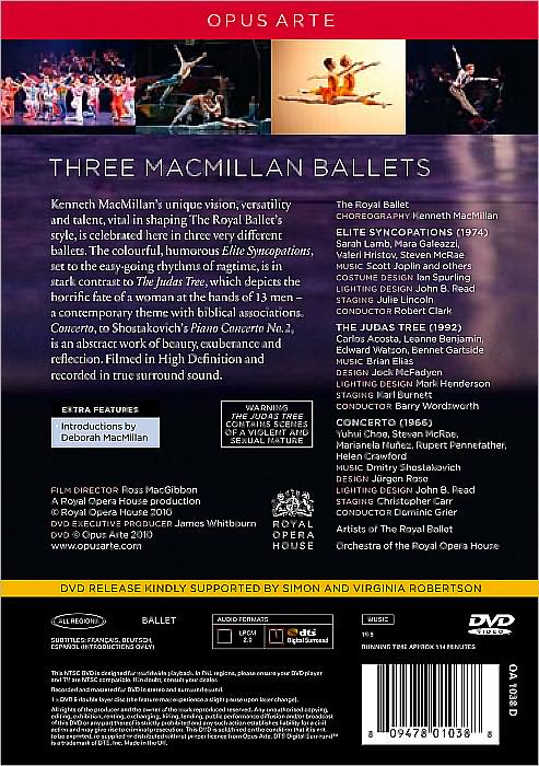 Three Ballets by Kenneth MacMillan: Elite Syncopations/The Judas Tree/Concerto