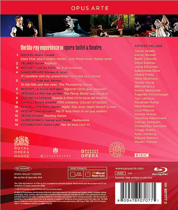 The Blu-ray Experience, Vol. 2: Opera, Ballet & Theatre [Blu-ray]
