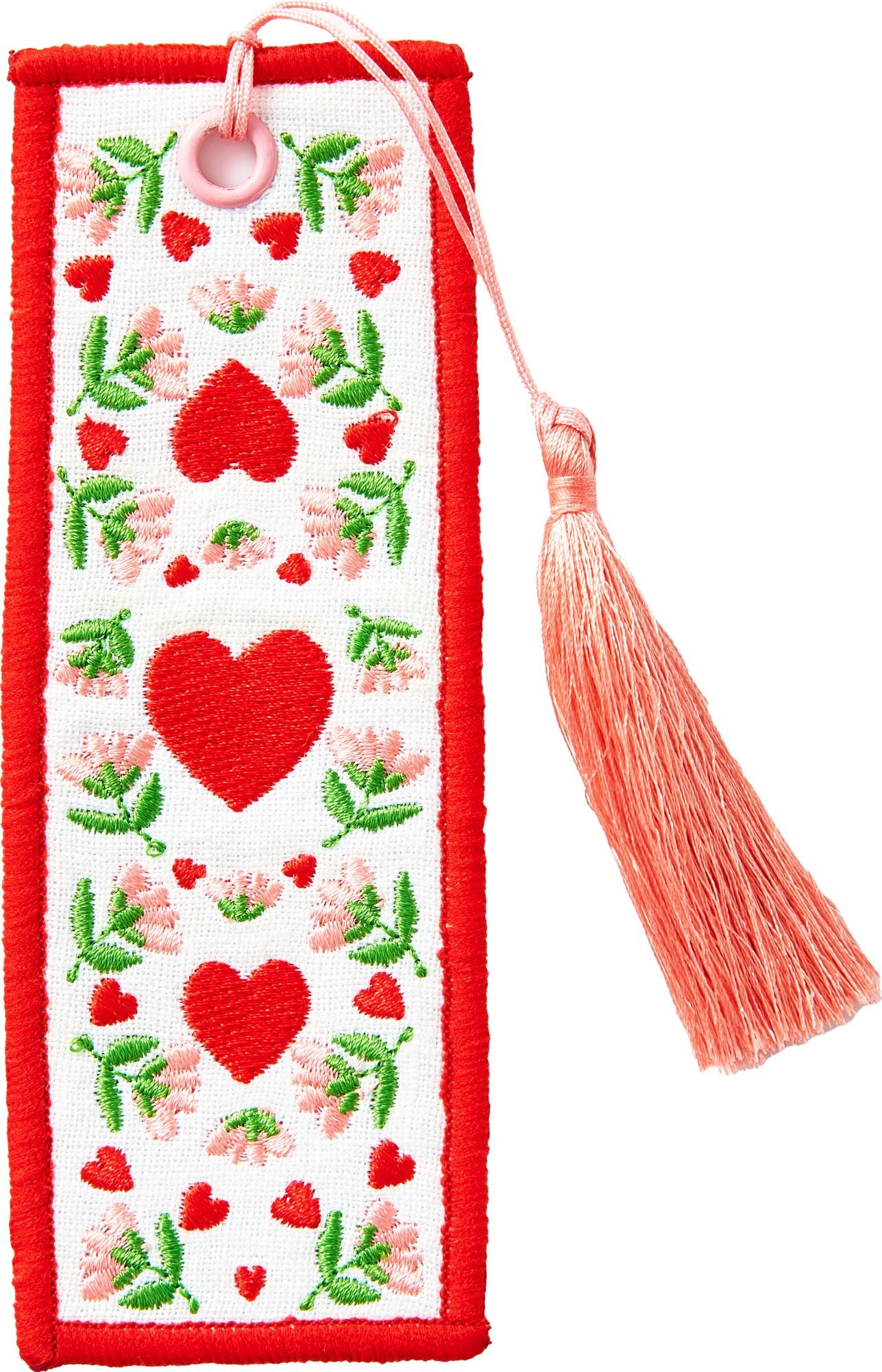 Heart Embroidered Bookmark