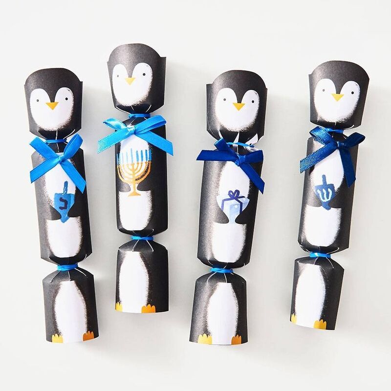 Hanukkah Penguin Crackers